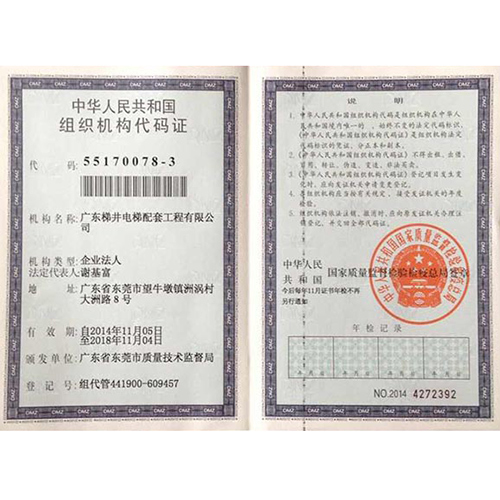 Organization Code Certificate